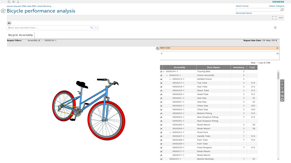 Real-time analysis of sensory date from a bicycle